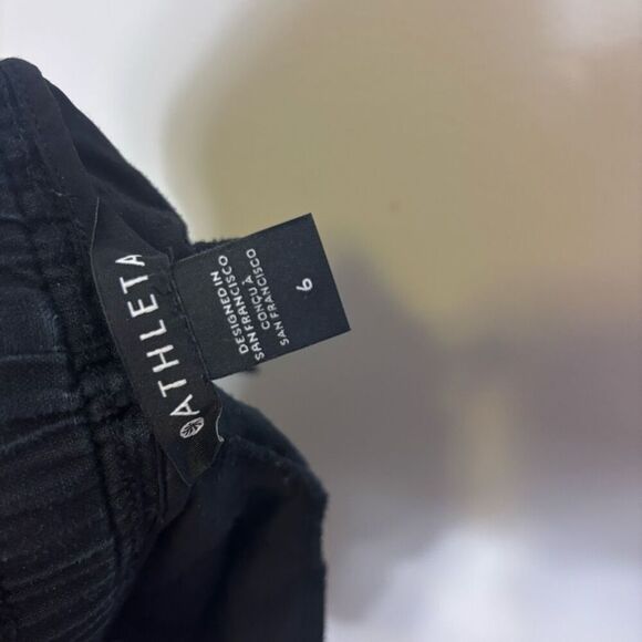 Athleta Black Cabo 4" Linen Pull On Shorts Size 6 - Picture 3 of 4